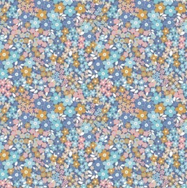 Riley Blake Printed Cotton - Pretty Patch Blue 112cm