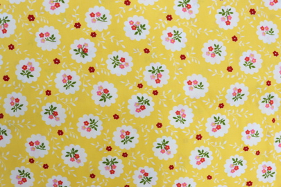 Riley Blake Printed Cotton - Bouquet Stamps Yellow 112cm 
