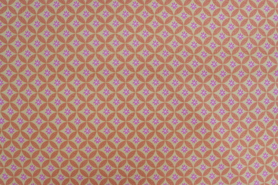 Riley Blake Printed Cotton - Floral Tiles Orange 112cm