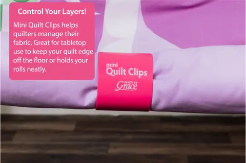 Grace Accessory: Mini Quilt Clips 2 inch - Pink