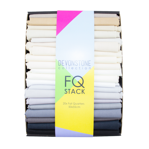 Devonstone 20pcs Fat Quarter Stack - Solids Neutrals