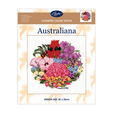 Helene Wild Cross Stitch 25 x 25cm - Australian Floral Emblems