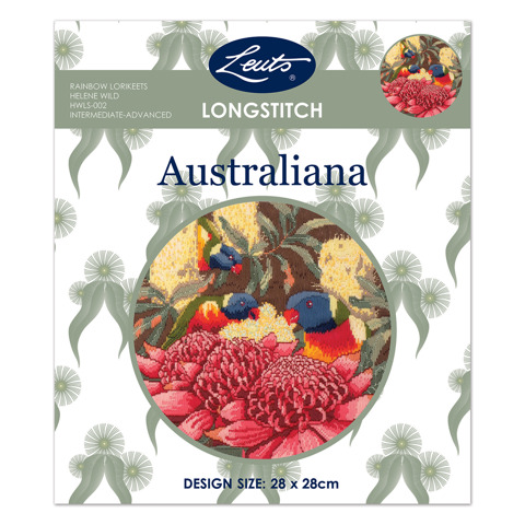 Helene Wild Longstitch 28cm - Rainbow Lorikeets